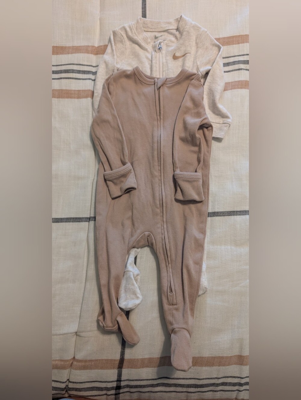 Two Neutral Baby Sleepers Size 9 Months